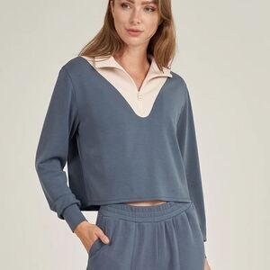 Sincerely Jules Luxe Half Zip Pullover Sweatshirt Women’s Large